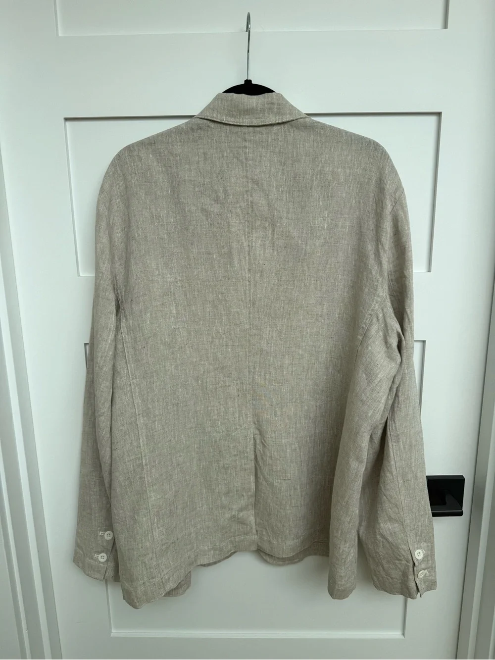 OUKU 100% Linen Single Breasted Blazer Jacket XL NWT